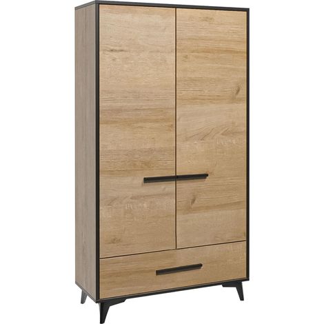 AX LIVING Kleinen Schrank Fabriani S2T1S mit Schublade Eiche Riviera