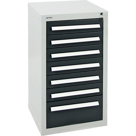 Stumpf Schubladenschrank Serie T-100/35-1, RAL 7035/7016, 7 Schubladen (1/3)
