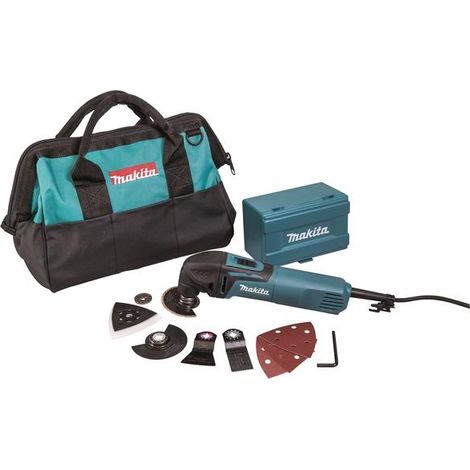 Makita TM3000CX6 - Cutter de levigatrice multifunzione, 320 W, angolo 3,2° + accessori
