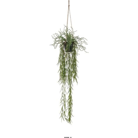 Cactus Rhipsalis artificiel en pot suspendu L 80 cm, D 30 cm - dimhaut: H 80 cm (1/3)