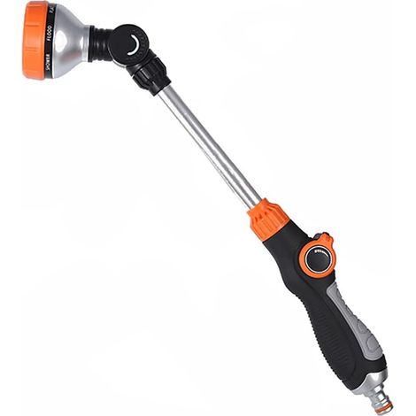 Spray Gun Long Handle Pistolet d'Arrosage Jardin, Pistolet Tuyau d'Arrosage étendue, 8 Modes Réglables, pour Arrosage Pelouse, Lavage de Voiture et Douches des Animaux (1/5)