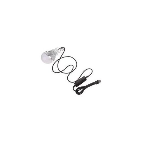 Ampoule LED - 10 W - Alimentation USB 5 V - Réglable 3 Températures de Blanc - Portable pour Camping Tente Dortoir - Aluminium ou Plastique - 1 Pièce (1/4)