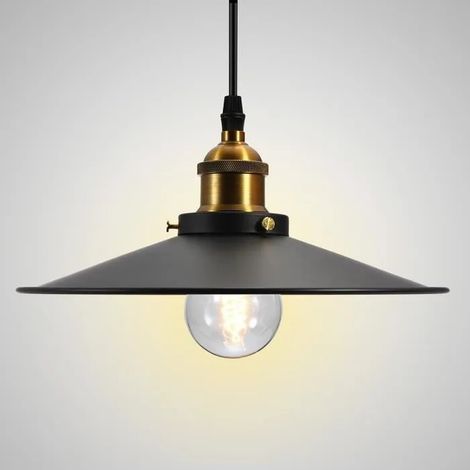 NEUFU Lustre Abat-jour Industriel - Style retro - Sans ampoule (1/4)