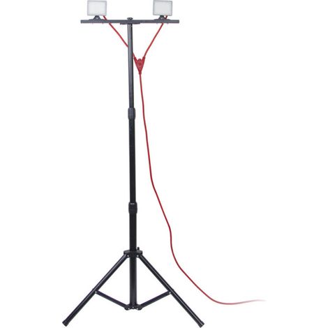 Xanlite – Projecteur de chantier LED sur pied 2 têtes 20W 2800 lumens – Alimentation filaire – Indice IP65 – PR20W2T