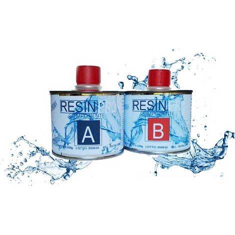 Resina epossidica bi-componente trasparente per pigmenti 320gr (1/5)