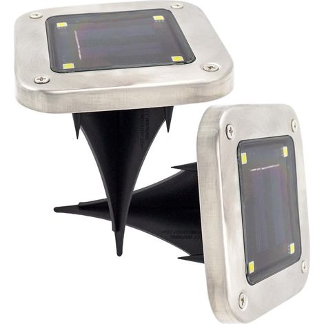 Lot de 2 spots lumineux LED solaires DECKY SQUARE Lumisky® (1/3)