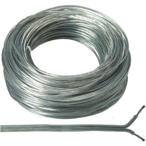 Cavo elettrico bipolare piattina costa stretta argento - 2x mmq.0,50 colore argento