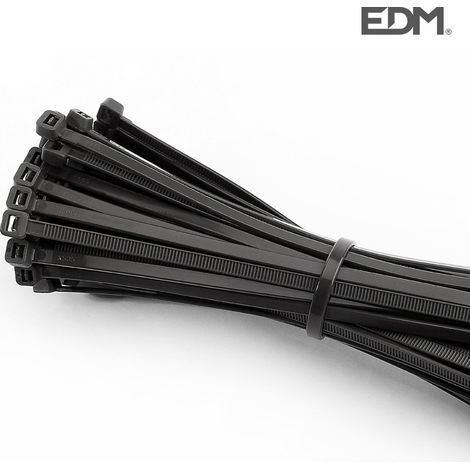 Fascette fermacavi nere riutilizzabili 300x4,5 mm (sacchetto da 100 unità) Nylon di alta qualità