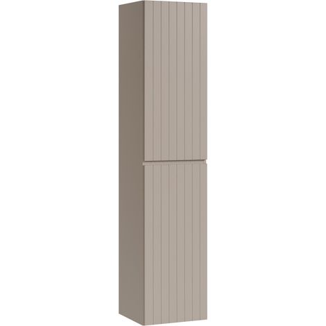 Colonne ICON 160 cm – Ausführung in Kongo-Braun – 2 Türen – Hängendes Badezimmermöbel