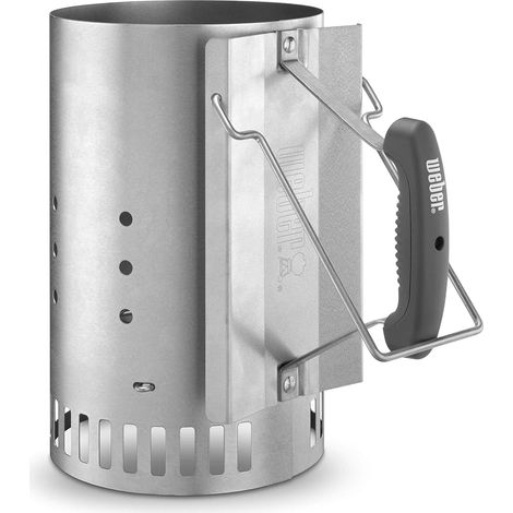 Weber Cheminée d'allumage, Rapidfire Starter - Grand (32cm de hauteur), allume-feu compact avec deux poignées, barbecues à charbon Ø 47cm et +, aide à l'allumage pour charbon et briquettes - (7416) (1/5)