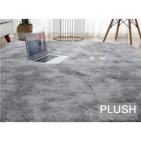 Tapis moelleux, tapis épais et pelucheux, tapis de salon facile d'entretien, livraison express DHL. (1/5)