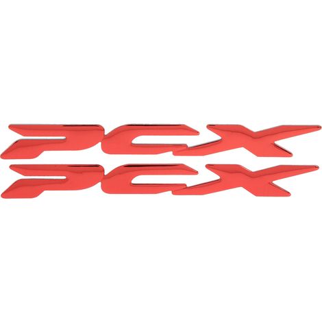 Paire d'autocollants moto 3D souples en plastique, décalcomanie latérale de logo pour Honda PCX 150 125 2017‑2019, rouge (1/5)
