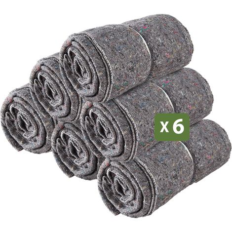 Pack and Move - Lot 6 Couvertures De Protection Pour Déménagement Et Stockage - 1,5 X 2 M - Épaisse Et Résistante - Protection TV Protection Meubles (1/5)