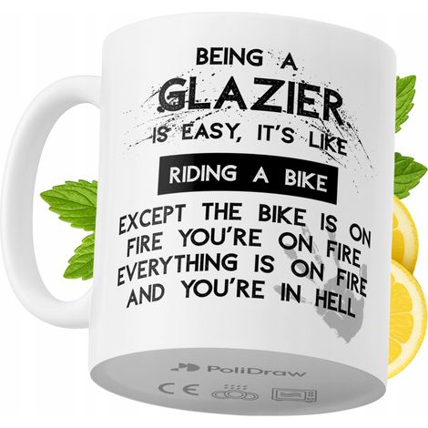 Lustige Tasse für Glaser – Kaffee- oder Teetasse mit witzigem Textdesign – ideal für Geburtstage, Namenstage, Feiertage und besondere Anlässe. Hochwertige Tasse für Zuhause, Büro und Arbeit. Farbe: We
