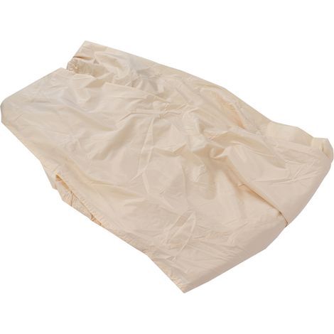 Parasol triangulaire pliable – équilatéral – étanche pluie – abat-jour portable pour jardin, cour, sable, été – couleur crème (1/5)