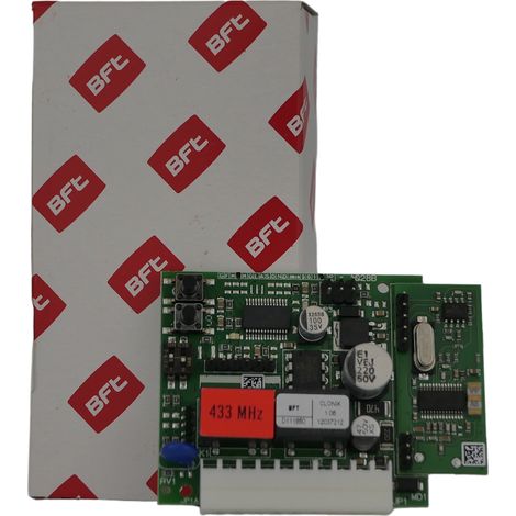 BFT – Récepteur radio pour motorisation à deux canaux – Codage variable 128 codes – Compatible avec émetteurs Mitto – Pour espaces confinés