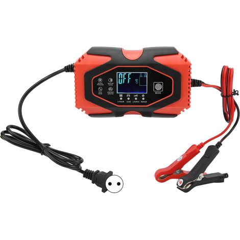 Chargeur de batterie intelligent portable avec fonction mémoire pour moto et voiture, 100-240V, prise UE (1/5)