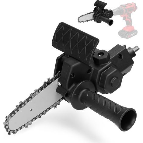 4-Zoll-Elektrobohrmaschine zum Kettensägenwerkzeug umgebaut, Kettensägenzubehör, praktisches Umbauset, Holzschneiden (1/5)
