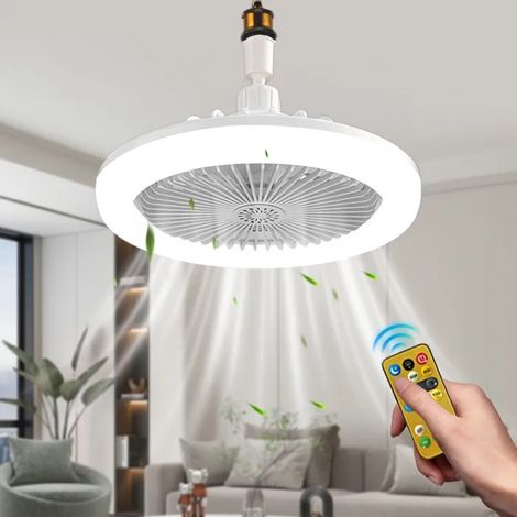Ventilateur de plafond LED silencieux avec télécommande - 3 vitesses - 3 couleurs d'intensité - Ventilateur lumière aromatique 25cm (1/5)