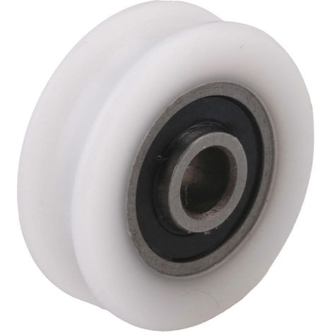 4 poulies en nylon à gorge en U de 4 mm de diamètre intérieur, compatibles avec les portes coulissantes (1/2)