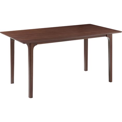 Mesa de comedor y cocina de diseño tradicional 160 x 90 cm madera de fresno oscuro Delmas (1/5)