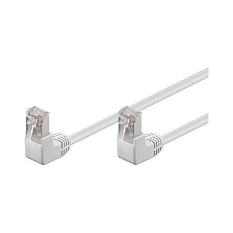 cavo patch di rete cat 5e piatto angolato schermato f-utp salvaspazio 2 mt (1/2)