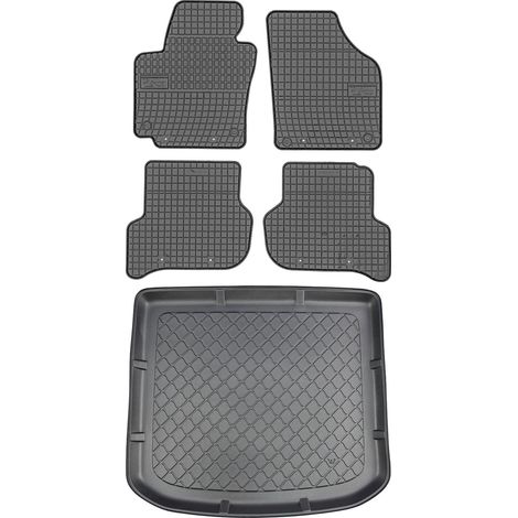 Juego de alfombrillas de goma para coche y maletero para Seat Altea XL Hatchback (de julio de 2006 a agosto de 2015). (1/5)