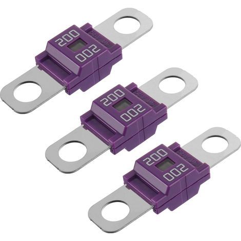 3er-Pack Midi 200A Schraubsicherungen, rot, für Nutzfahrzeuge (1/5)
