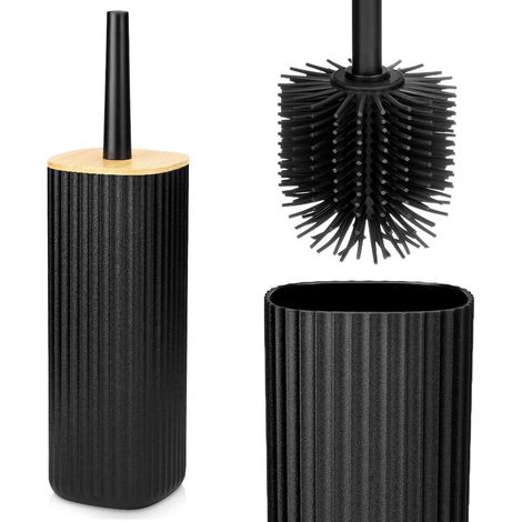 Vilde Brosse 36 cm silicone bambou bois noir (1/5)