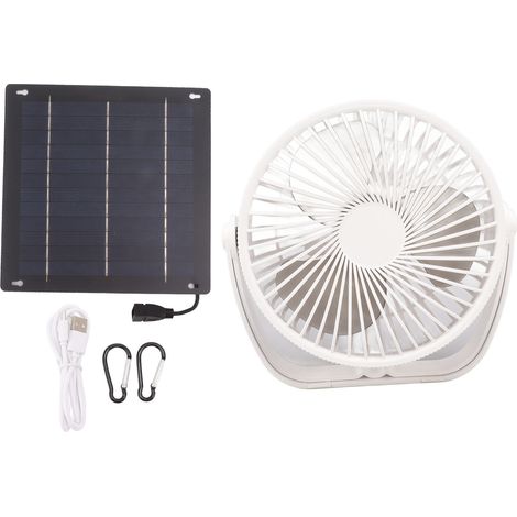 Runder 6-Zoll-Solarventilator, 10-W-USB-Solarpanel-betriebener tragbarer Ventilator zur Kühlung und Belüftung