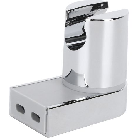 Fixation douche murale pivotante pour douchette main, ABS chromé, grand angle, perçage lot 1 support 2 vis 2 chevilles salle de bain (1/5)