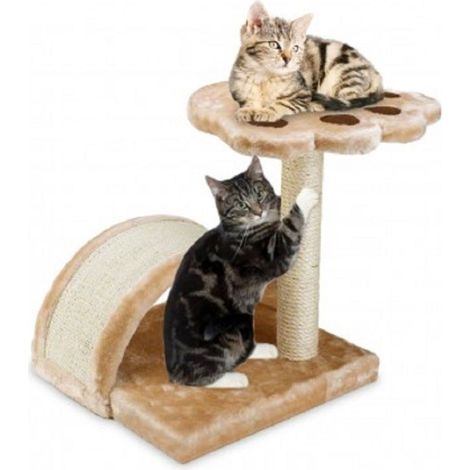 Griffoir Pour Chat Avec Colonne En Sisal Et étagère (1/5)