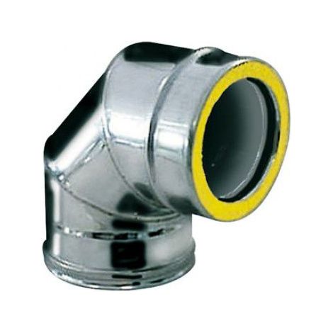 Gomito a 90° coibentato acciaio inox diametro 80 mm