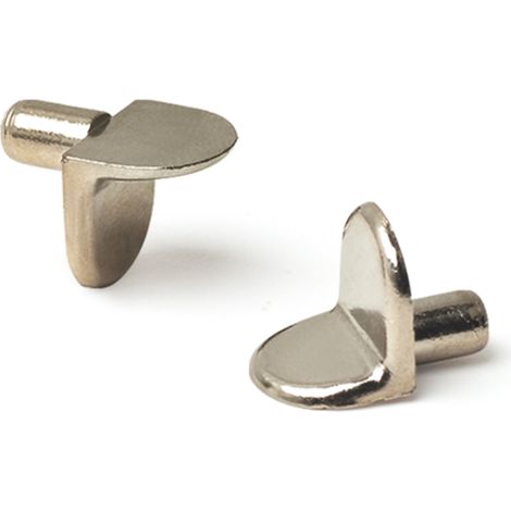 Pack 12 Supports pour Meubles Fabriqué en Zamac Finition zinguée au nickel 12 unités - talla