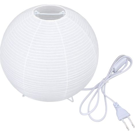 Ortviai Lampe de chevet en forme de lanterne avec abat-jour en papier xuan, lumière chaude, base E14, 100-240 V (1/5)