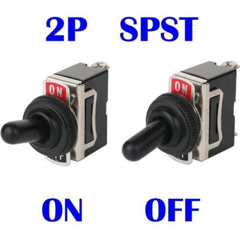 Interrupteur À Bascule - SPST - 125 V AC 10 A / 250 V AC 6 A - Capuchon Étanche Inclus - Pour Tableau De Bord Automobile - 5 Pièces (1/4)