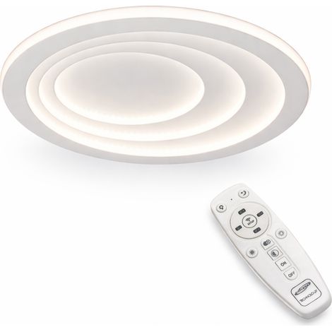 Plafoniera LED 70W Ø50cm Dimmerabile con Telecomando 3000K 4000K 6500K 4200lm Moderna da Soffitto IP20 Fascio 120°