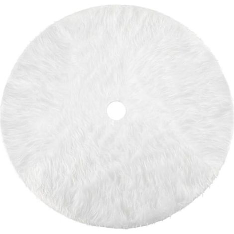 White Plush Snow Christmas Tree Skirt, Christmas Tree Decorations, Holiday Mat, Tree Base Cover, Christmas Tree Skirt, 90cm/35 Inches