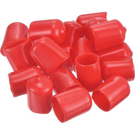 100pcs Embouts en Caoutchouc 15.5 mm ID Rouge (1/5)