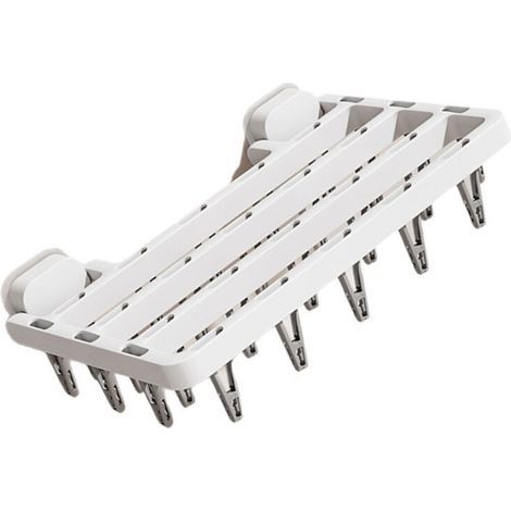 Support de séchage de vêtements en plastique, avec-Blanc (1/2)