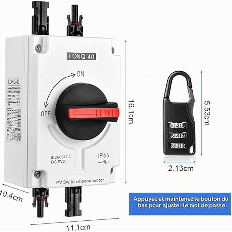 DC Disconnector DC 1200V 40A Solar Panel (1/4)