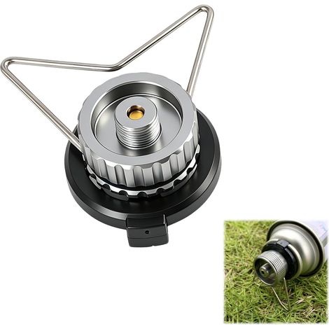 Adaptateur pour Cartouches de Gaz, Compatible En417 Avec Valve À Vis 7/16"-28, Construction Alliage Métallique, Connexion Étanche pour Camping, Voyages et Activités en Plein Air (1/5)