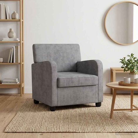 vidaXL Poltrona Grigio Chiaro Chenille (1/5)