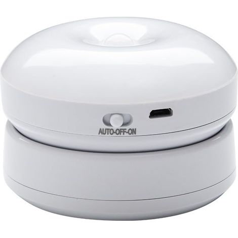 Veilleuse avec capteur de mouvement, lumière nocturne pour enfant réglable (AUTO-OFF-ON), lumière de nuit blanc chaud pour armoire, couloir, escalier, chambre (360 degrés, 1 pièce) (1/5)