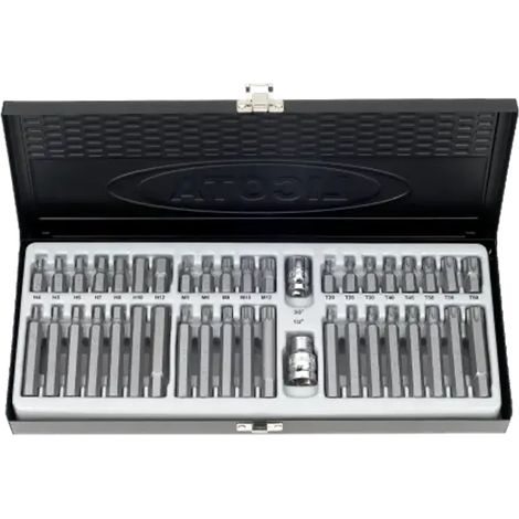 Coffret d'Embouts Professionnel en Acier S2 - hexagonal, Hexagonaux, Spline (1/5)