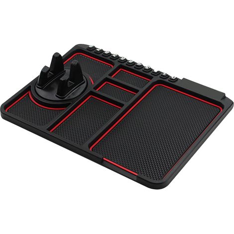 Support de téléphone antidérapant pour voiture, rotations à 360 degrés, tapis de montage de cellules de navigateur en caoutchouc Super Stable. (1/4)