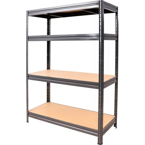 STIER Schwerlast-Fachbodenregal, maximale Fachlast 500kg, HxBxT 1770x1800x600 mm, Lagerregal, Werkstattregal, Werkzeugregal, Kellerregal, Steckregal, stabiles Stahlgestell, einfach zu montieren (1/5)