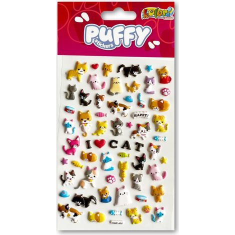 Ich liebe Katzen-Puffy-Sticker