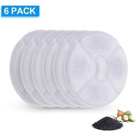 Wasserbrunnenfilter – YOUTHINK – 6 Stück – Aktivkohle – Kompatibel mit verschiedenen Modellen – 127 mm (1/4)