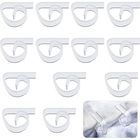 SHINING HOUSE 12 PCS Pinces à Nappe en Plastique, Clip de Nappe Transparent Support de Nappe Clip de Nappe pour Intérieur Extérieur Noël Fête de Famille Mariage Camping Pique-Nique